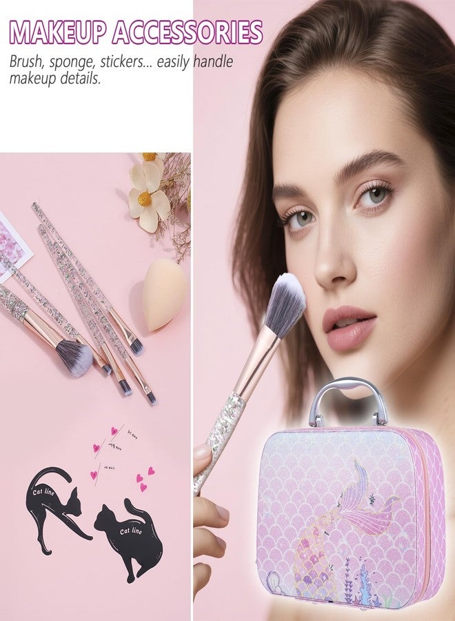 موبيرليت مجموعة مكياج للسفر، مجموعة مكياج للفتيات المراهقات، مجموعة هدايا مكياج للنساء مع علبة مكياج، لوحات ظلال العيون، كريم أساس، كونسيلر، مجموعة فرش (29 لونًا) - Image 5
