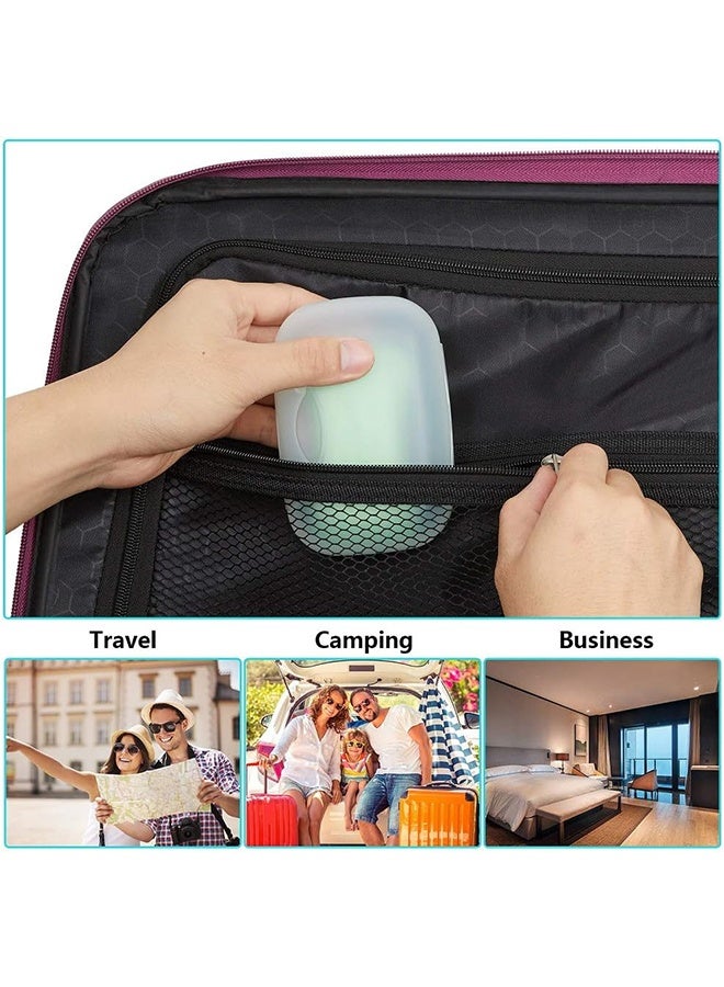 جيفت حامل صابون، علبة صابون سفر، 4 قطع، للحمام، التخييم، الصالة الرياضية، رحلات العمل - Image 5