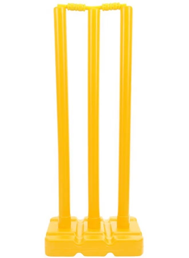 Cricket Plastic Stumps With Base And Bails 28inch - Image 1