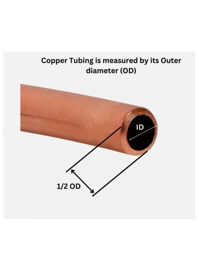 1/2 inch x (0.59MMx15M). Copper tubing Soft Type Refrigeration Standard "ASTM B68" - Image 3