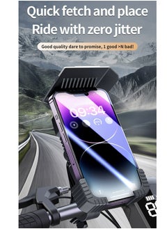 Generic Bike Phone Holder with Sunshade, Motorcycle Phone Mount Waterproof for Bicycle Electric Scooter Accessories for Adult Bikes Handlebar Cell Phone Stand for Men Suit  - Image 1