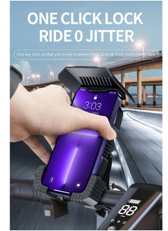 Generic Bike Phone Holder with Sunshade, Motorcycle Phone Mount Waterproof for Bicycle Electric Scooter Accessories for Adult Bikes Handlebar Cell Phone Stand for Men Suit  - Image 2