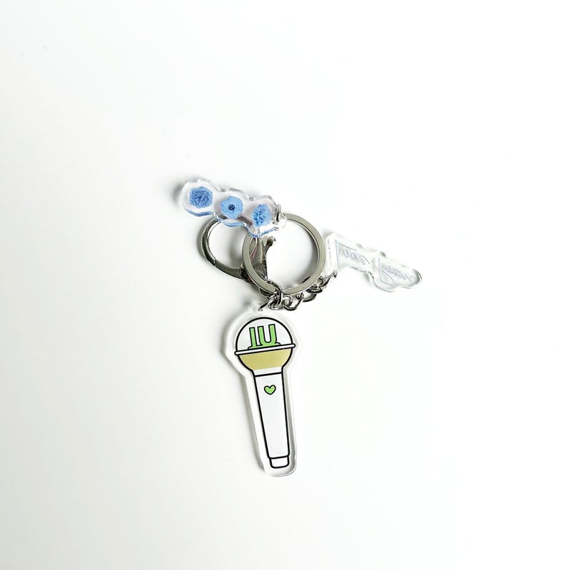 bp pink ink straykids iu twice AE itzy same three-piece keychain key pendant peripheral iu