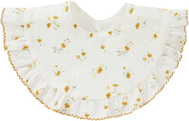 Nishine 4 pcs Unisex Baby Muslin Bandana Drool Bibs 360 Degree Rotatable Cotton Teething Feeding Drooling Bibs for Boy Girl - Image 4