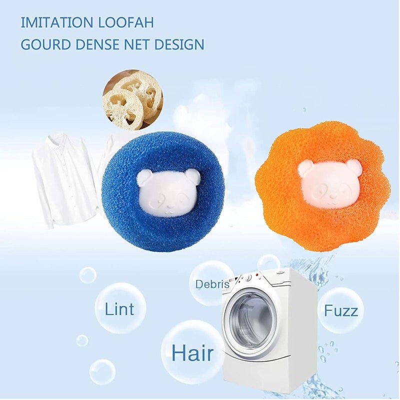 VBQFDPH 10 Pcs Box-Packed Pet Hair Remover for Laundry, Laundry Pet Hair Catcher, Washing Machine Hair Catcher, Washing Balls Dryer Balls for Clothing Dog Cat Pet Fur Remover（Orange+Blue） - Image 3