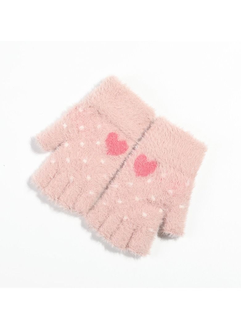 Golovejoy Women's Warm Plush Windproof And Cold Proof Lovely Gloves 