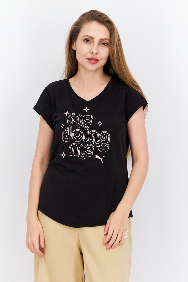 PUMA Women Sportswear Fit Short Sleeve Outdoor Tops, Black - Image 1