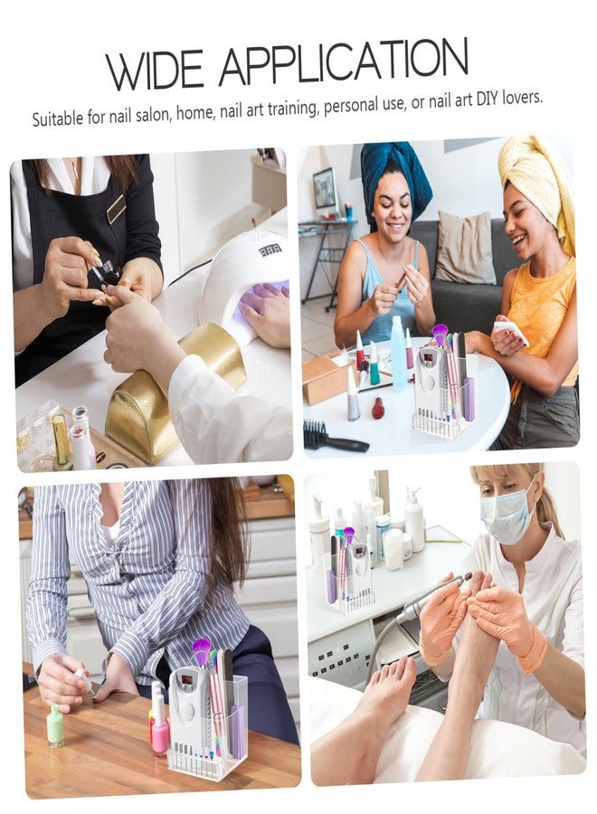 Beaupretty Nail Display Stand Nail Drill Bits Holder Nail Tool Storage Rack Nail Drill Grinding Bit Holder Box Display Stand for Nail Drill Manicure Tools Bit Holders - Image 2