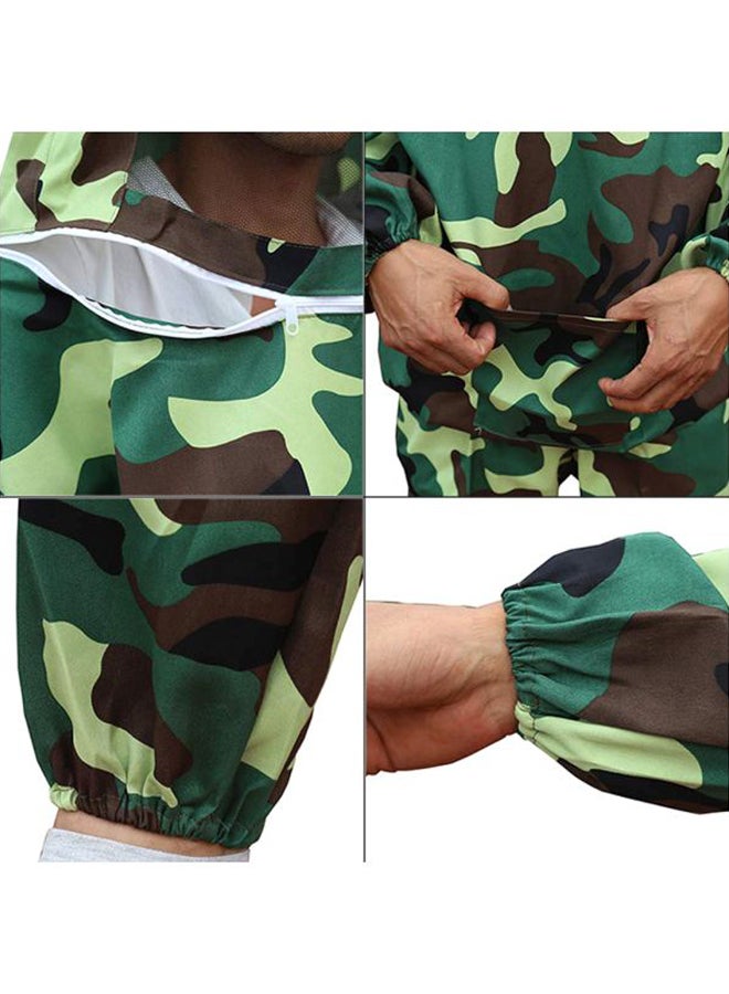 بدلة تربية النحل مع غطاء للرأس نقشة مموهة  - Image 5