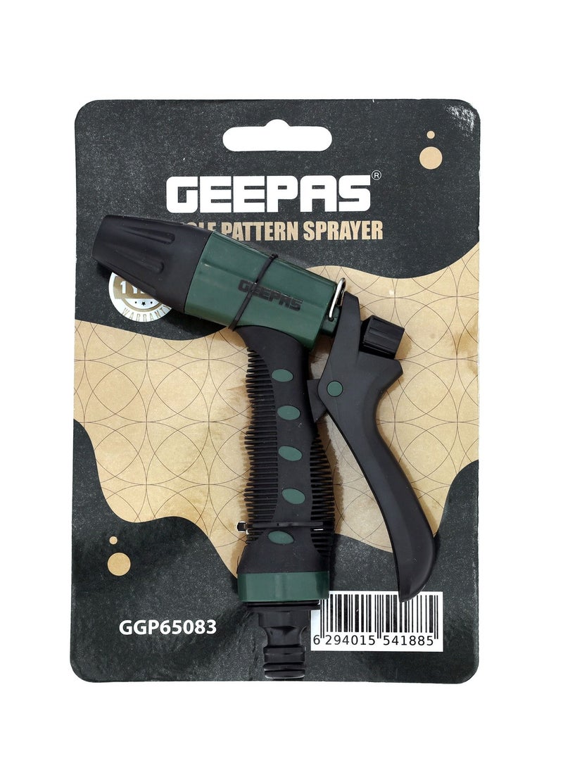 GEEPAS Single Pattern Spray, Water Hose Nozzle Sprayer, GGP65083 | On/ Off Valve for Easy Water Control - Image 1