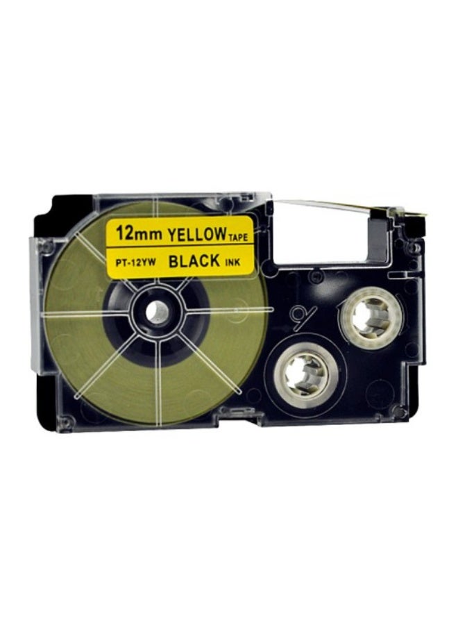 CASIO XR-12YW1 Tape Cartridge for EZ-Label Printer, 12mm, Black on Yellow - Image 2