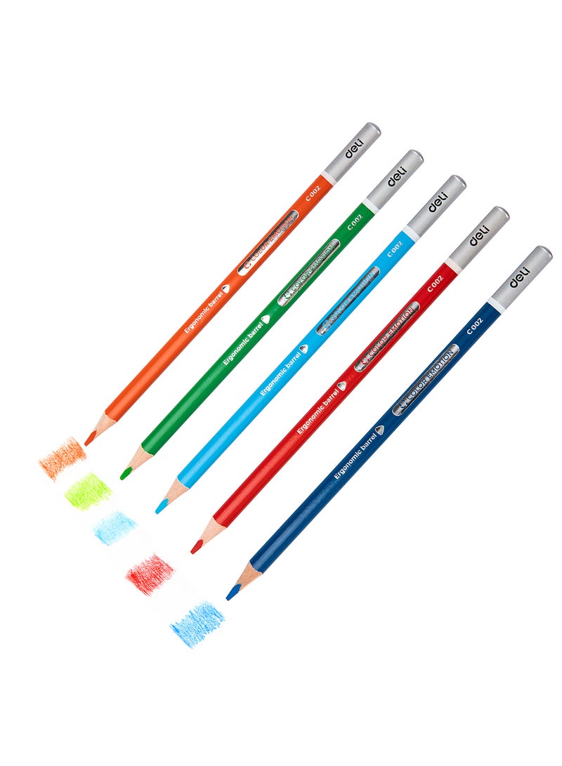 Deli Color Pencils, Art Supplies for Drawing, and Painting, Triangular Ergonomic Barrel, Pack of 36 Colors - Image 4