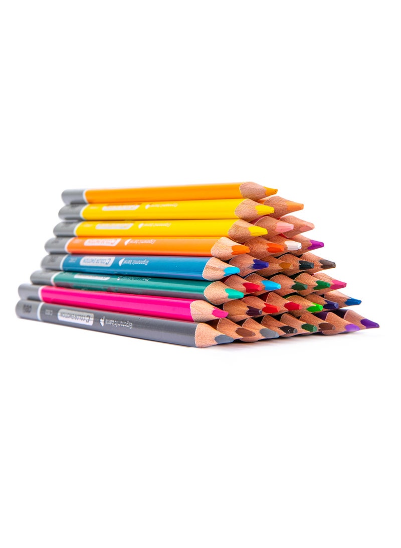 Deli Color Pencils, Art Supplies for Drawing, and Painting, Triangular Ergonomic Barrel, Pack of 36 Colors - Image 2