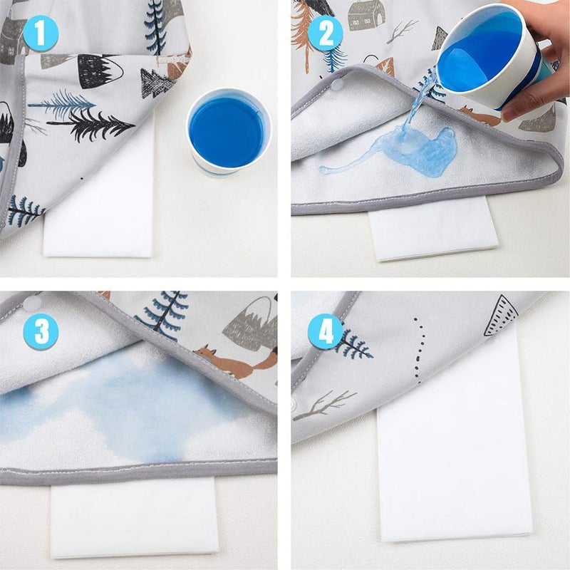 JZS Diaper Skirt Short, 2 in 1 for Kids, Diaper Skirt Potty Training for Toddlers, Anti Bed-Wetting Washable Reusable Cotton Bamboo Fiber Waterproof Bed Clothes - Image 2