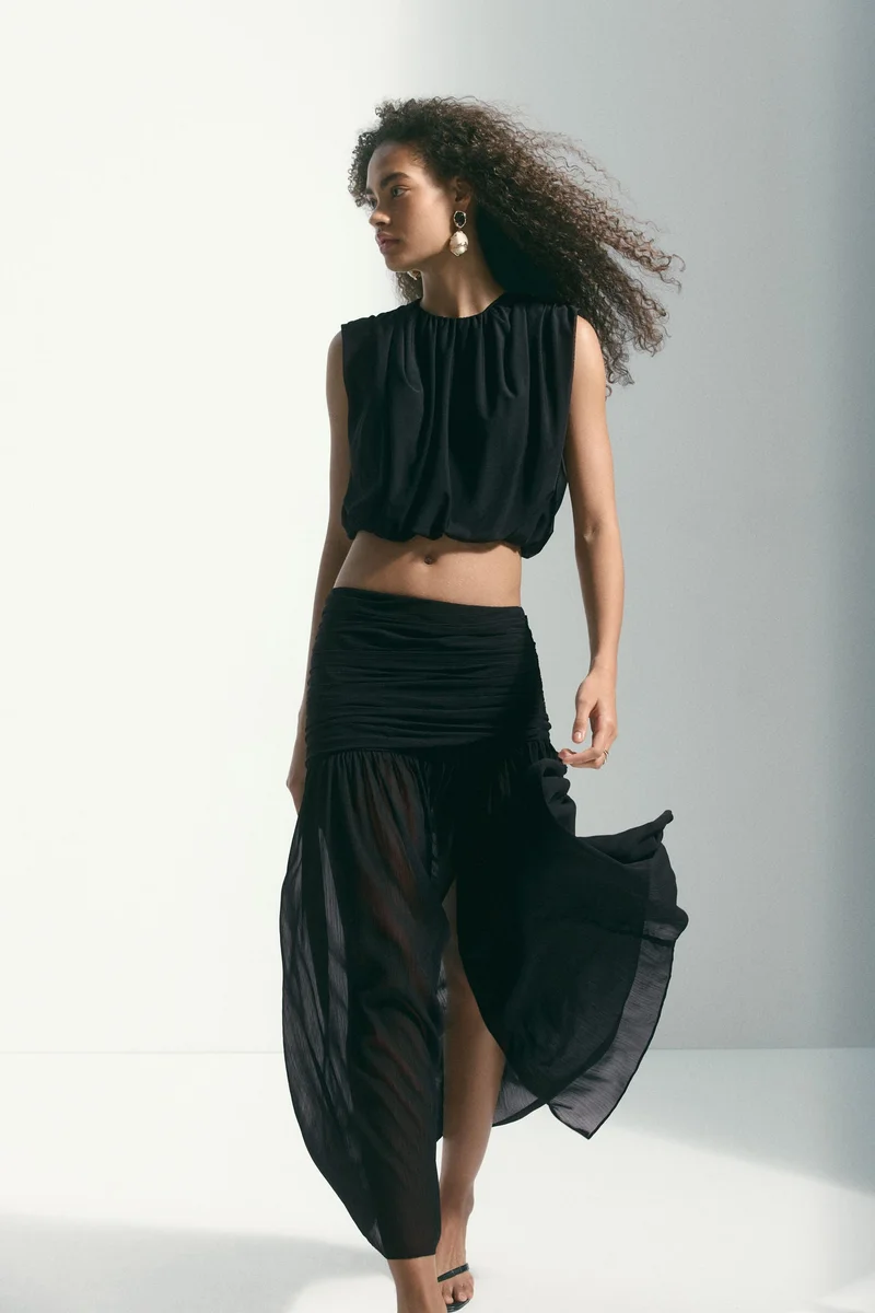 H&M Sheer maxi skirt