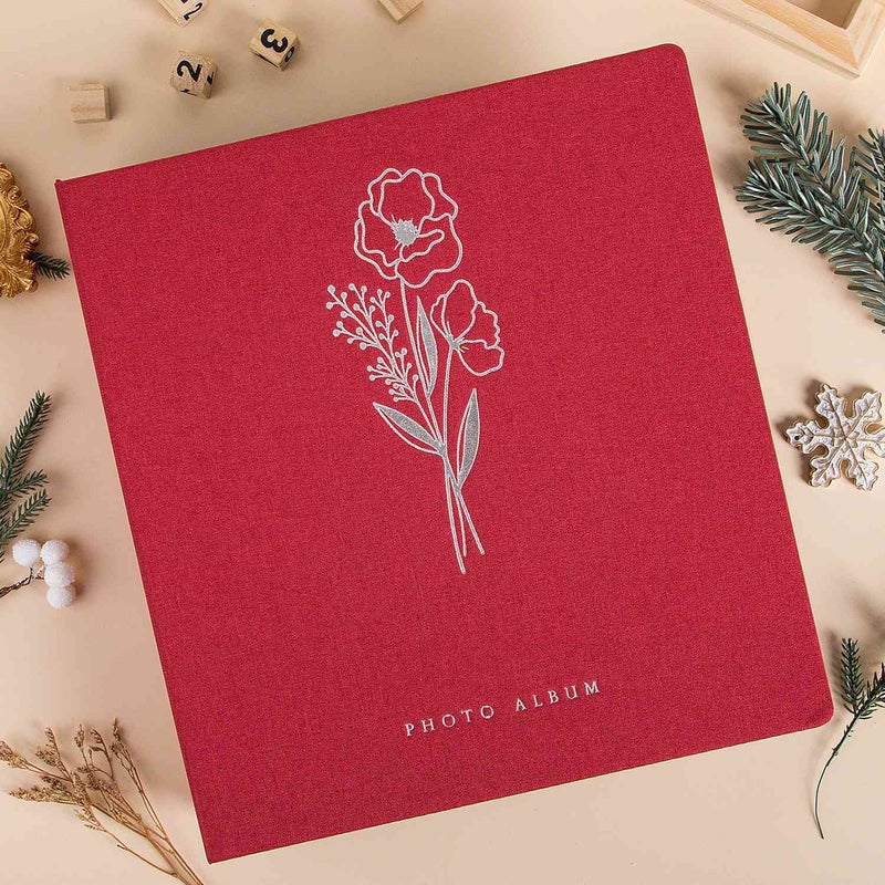 Lanpn Photo Album 4x6 1000 Pockets, Extra Large Capacity Linen Cover Picture Albums Holds 1000 Horizontal and Vertical Photos Red - Image 5