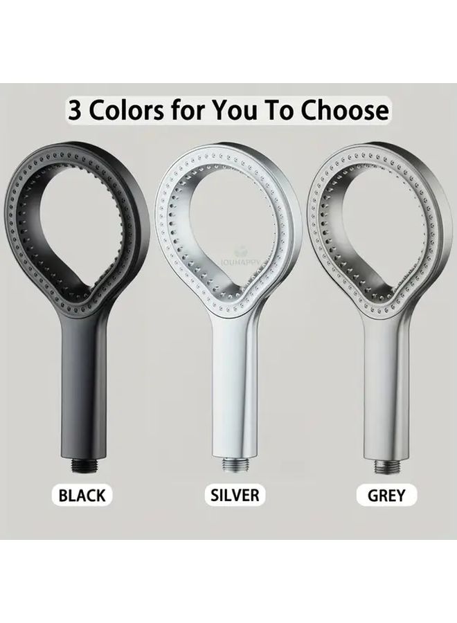 Silvery High Pressure Rainfall Shower Head Handheld Spray Nozzle Bathroom Accessory - Image 4