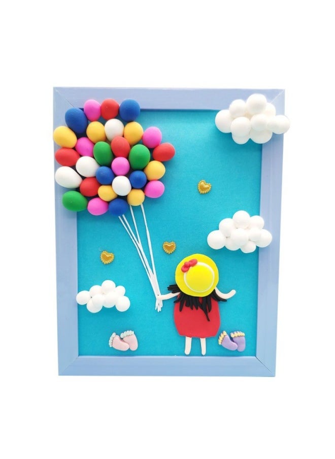null - Clay Photo Frame Light Material Package Kindergarten Creative Art Handmade DIY Colored Clay Three-dimensional Painting Parent-child Activity Wholesale-Color:Sleeping Puppy [full Package]]-Specifications:Default * * - Image 1