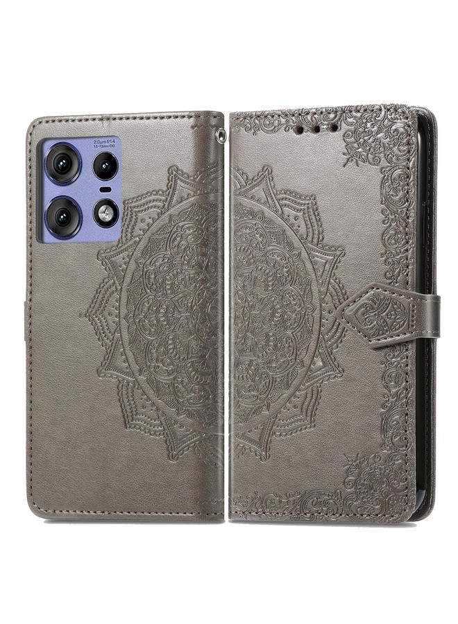 S-TOP Case For Motorola Edge 50 Pro Mandala Flower Embossed Leather Phone Case - Image 1