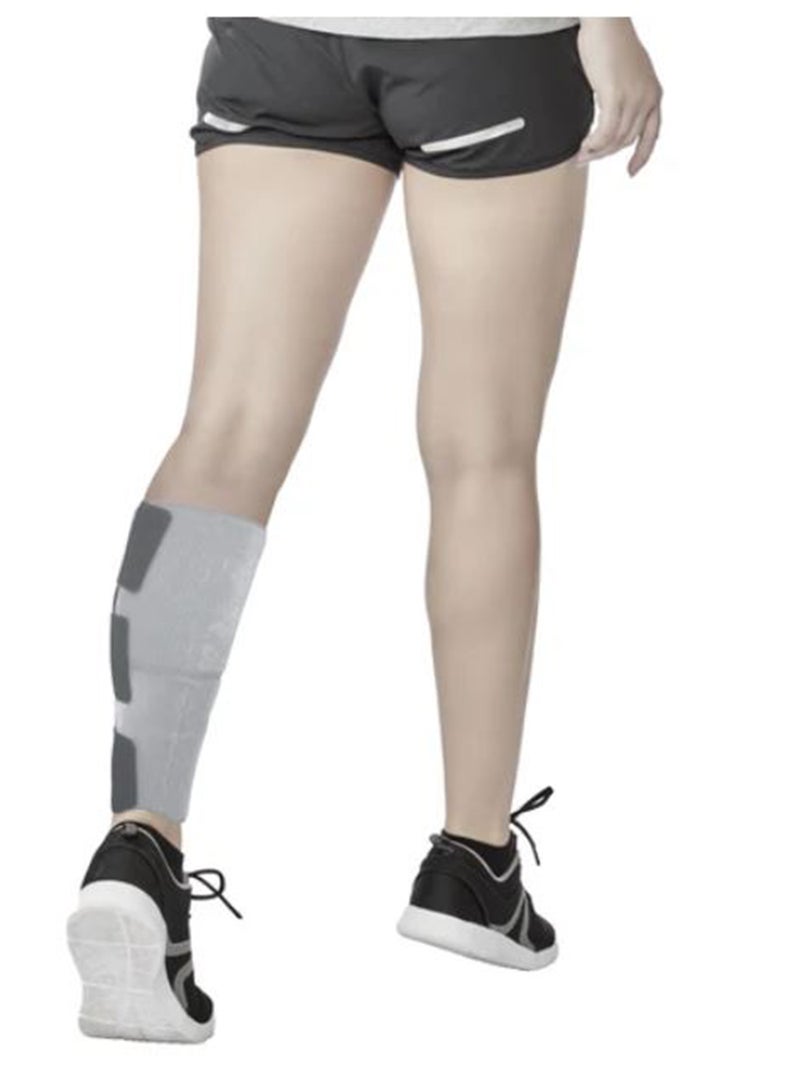 VISSCO Loop Elastic Calf Support | Provides Mild Compression to Relieve Calf Pain | Color - Grey (Single Piece) XXL - Image 1