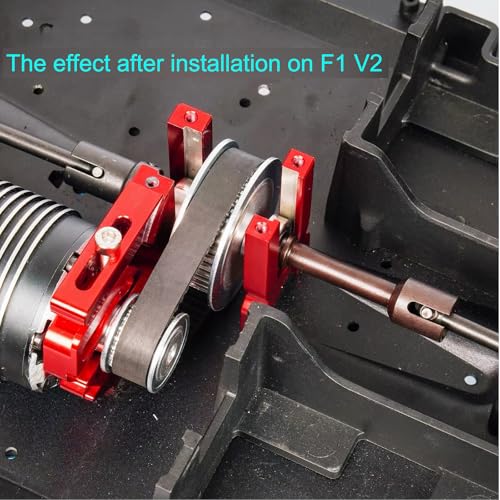 MOSHNOLY Aluminum Belt Drive System Kit for Arrma 6S 17 Limitless V2Transmission Belt Kit Upgrade for Center DifferentialModular Drive Train Belt Speed Run Spur Input Replace PartFits for 5MM Motor Shaft - Image 5