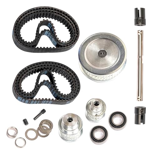 MOSHNOLY Aluminum Belt Drive System Kit for Arrma 6S 17 Limitless V2Transmission Belt Kit Upgrade for Center DifferentialModular Drive Train Belt Speed Run Spur Input Replace PartFits for 5MM Motor Shaft - Image 1