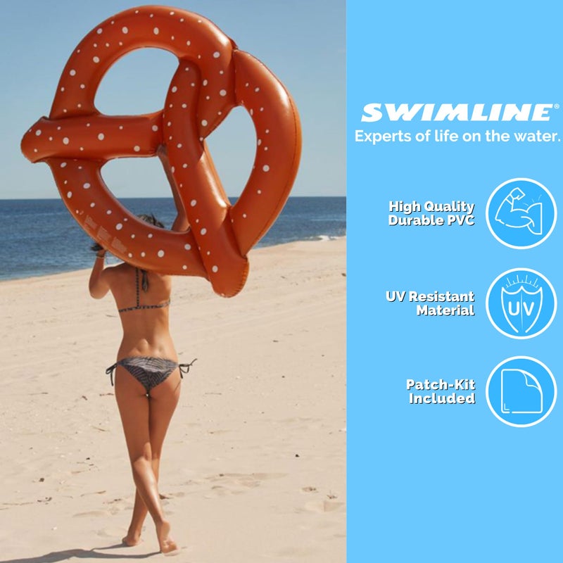 Swimline Giant Pretzel Swim Fun Inflatable Floating Seat, 1-Pack - Image 3