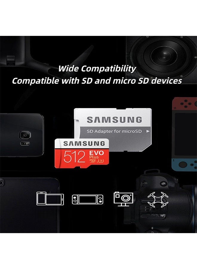 Samsung Evo Plus 512GB High-Speed Memory Card U3 TF Card for Mobile Phones, Dashcams, and Surveillance Cameras - Universal Compatibility - Image 4