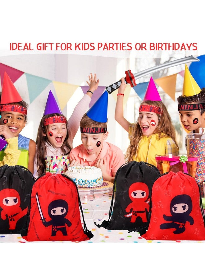 Tondiamo تونديا مو 112 قطعة نينجا قراصنة حفلة هدايا مع حقيبة ظهر بسحاب، رباط رأس، سيف قابل للنفخ، سوار، ملصق، سلسلة مفاتيح، قناع نينجا أو قراصنة قابل للتمدد لعيد ميلاد كاراتيه (أسلوب نينجا) - Image 3