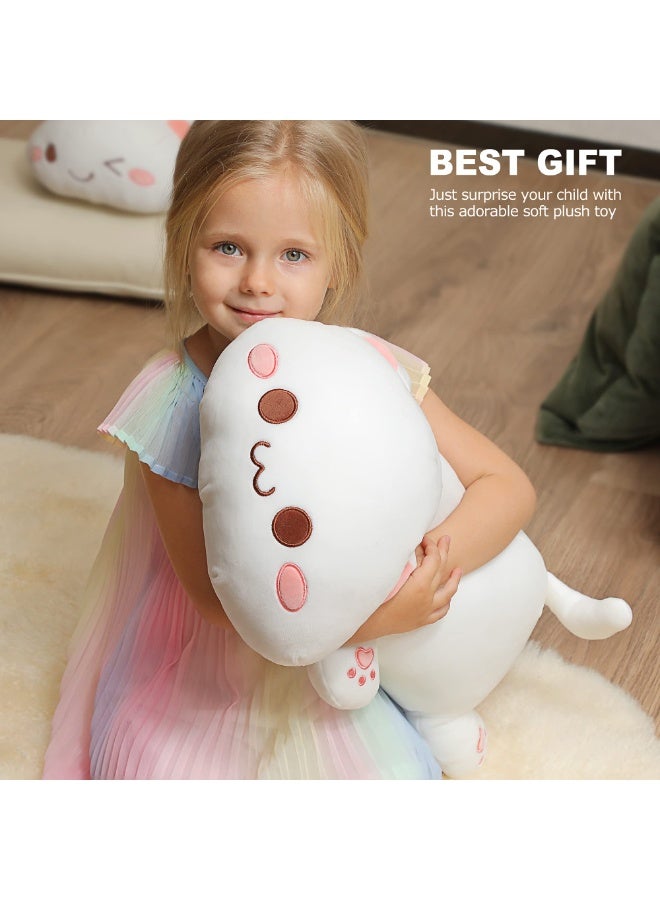 PureTuti Cute Kitten Plush Toy 20" Stuffed Animal Pet Kitty Soft Anime Cat Plush Pillow for Kids (White , 20") - Image 5