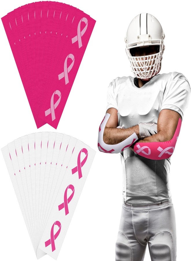 Halloscume 24 Pcs Breast Cancer Awareness Football Turf Tape Pink Kinesiology Tape Extra Wide, 15.75" x 3.94" Waterproof Athlete Sport Trainers - Image 1