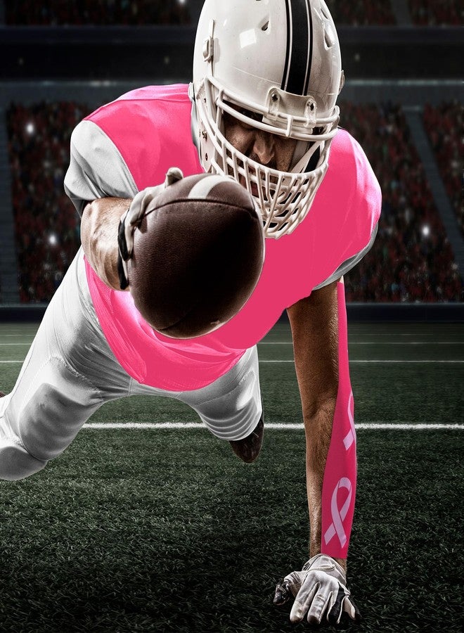 Halloscume 24 Pcs Breast Cancer Awareness Football Turf Tape Pink Kinesiology Tape Extra Wide, 15.75" x 3.94" Waterproof Athlete Sport Trainers - Image 5