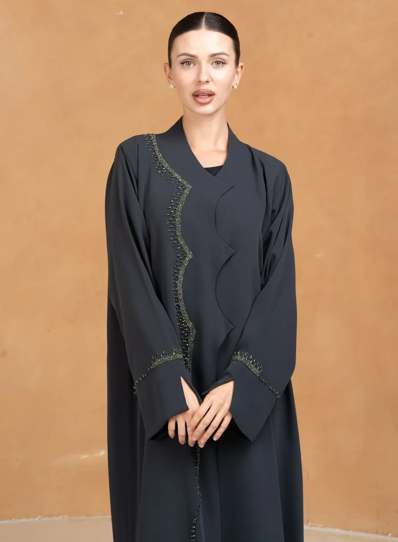 Meem by Mariyah  Front open abaya with sheila for Women | Best Price UAE