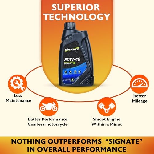 Signate 20w40 Engine Oil for Bikes 1L, 4 Stroke Engine Oil for Motor Cycle, Maximum Gear Protection & Efficient Performance Bike Oil - Image 4