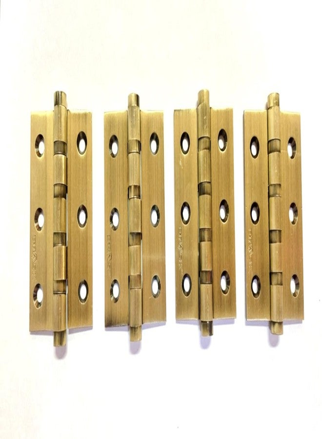 BRASK Brass Ball Bearing Hinges 3" x 2" x 2 mm (Pack of 4) (Antique Brass Finish) - Image 3