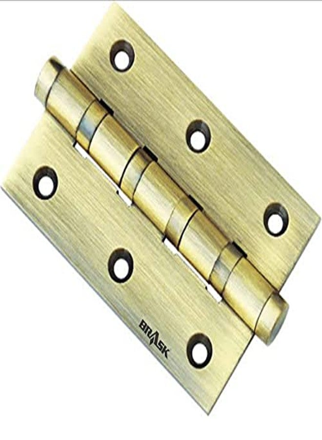 BRASK Brass Ball Bearing Hinges 3" x 2" x 2 mm (Pack of 4) (Antique Brass Finish) - Image 1