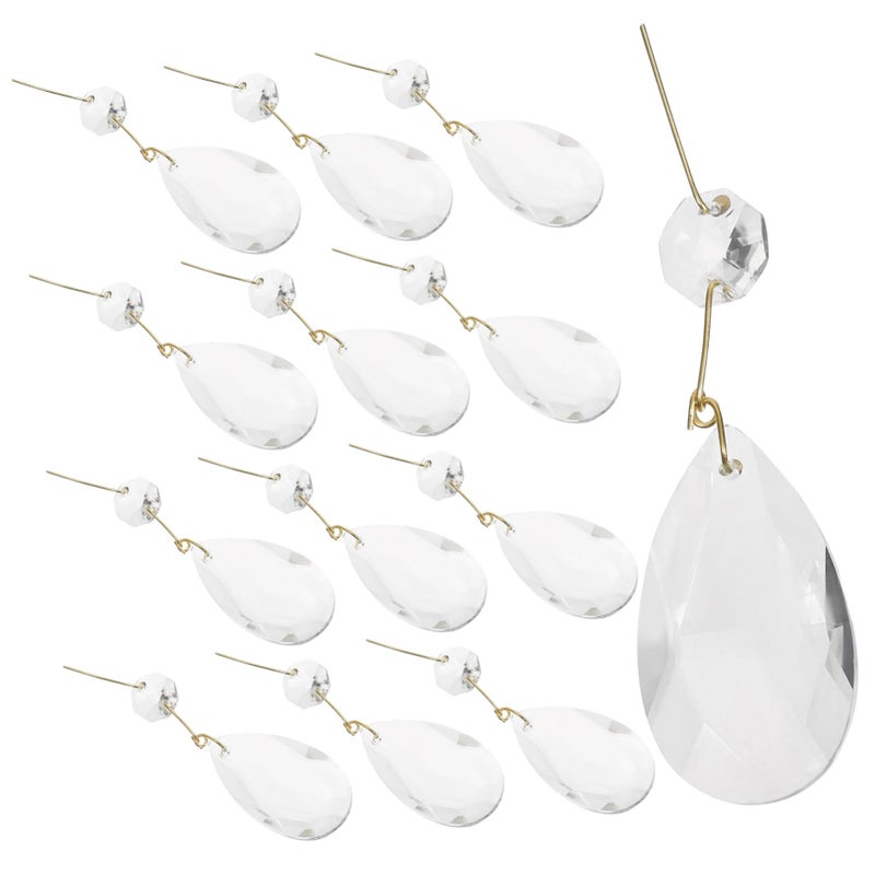 15 Pcs Crystal Teardrop Chandelier Prisms For Lamp And Wall Decor - Image 2