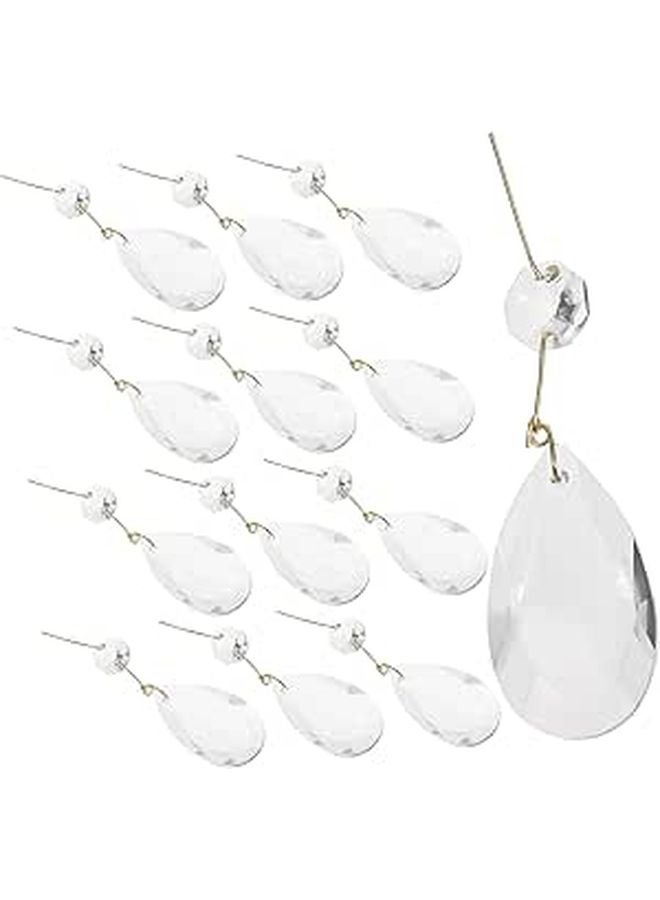 15 Pcs Crystal Teardrop Chandelier Prisms For Lamp And Wall Decor - Image 1