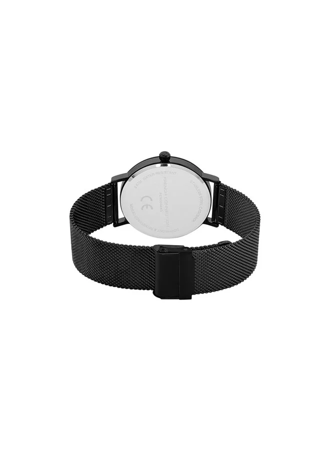 French Connection 45mm Men's Quartz Watch with Black Dial