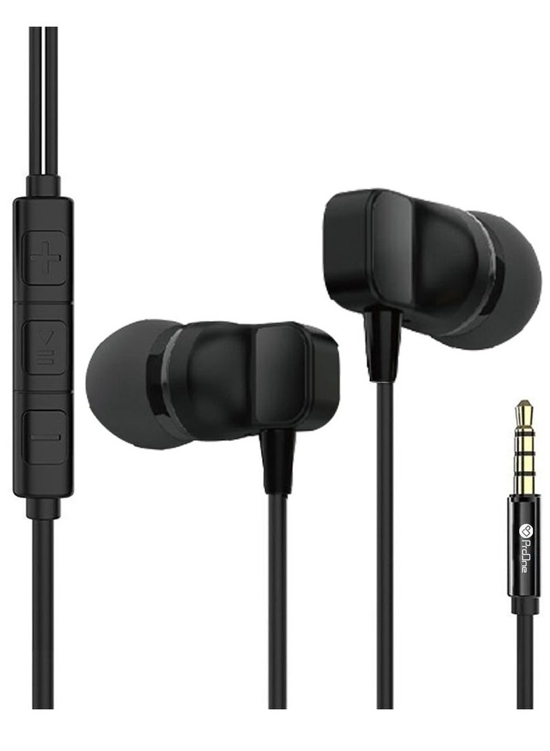 ProOne ProOne PHF3985 Stereo In-ear Earphones with 3.5mm Plug, Dynamic Music, Built-in Mic & Volume Controller, Comfortable Design with Extra Earbuds  - Image 1