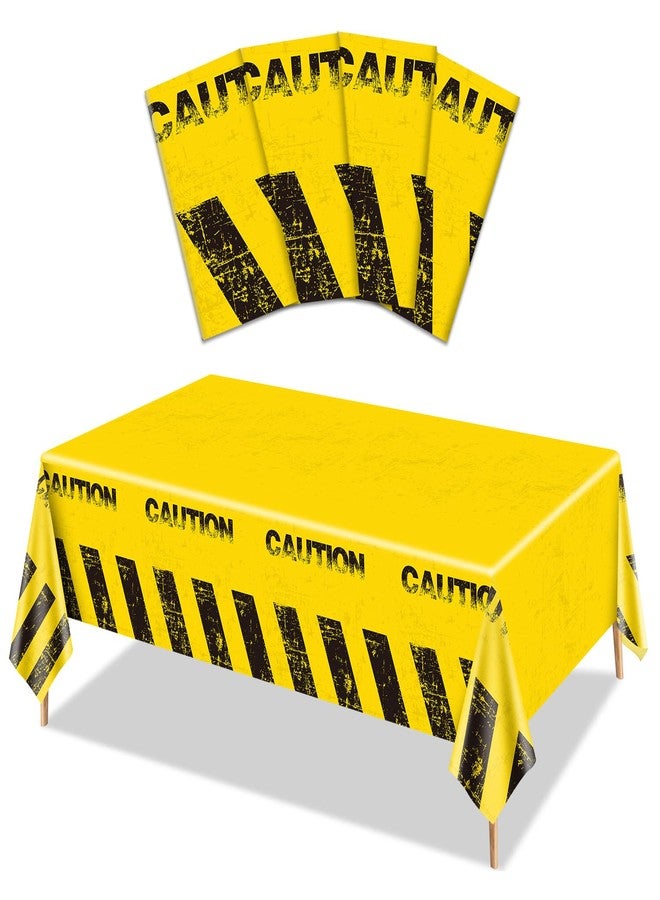 PIXHOTUL 4 Pcs Construction Party Tablecloths - Rectangle Construction Table Cloth Dump Truck Birthday Table Covers for Kids Boys Birthday Construction Birthday Party Supplies 51 x 86 Inch - Image 1
