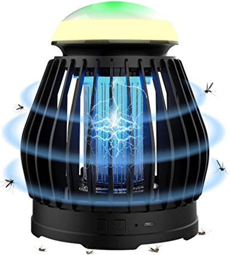 لاكام مصباح قاتل البعوض ، الكهرباء UV Trap 3 أوضاع الإضاءة علة ، Zapper ، USB القابل لإعادة الشحن zapper مع 8 ألوان التنفس RGB ضوء للداخل والخارجية في الهواء الطلق - Image 1