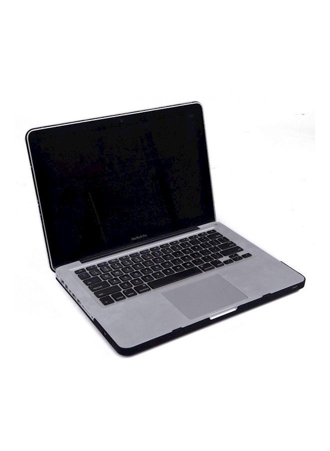 NIBEMINENT Snap On Protective Hard Marble Case Cover For Macbook Pro 13 Inch Black/Grey  - Image 4