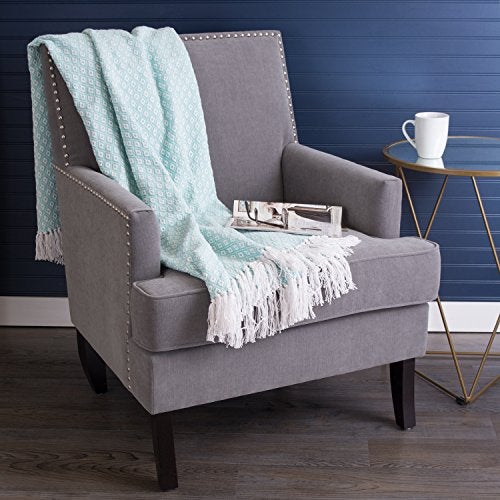 DII Global Mini Diamond Woven Throw, 50x60, Aqua - Image 5