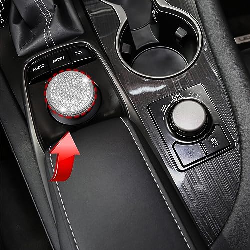 CUCHIYUN Bling Center Console Multimedia Knob Button Covers Parts Car Interior Accessories Compatible with Lexus RX NX ES Accessories - Image 5