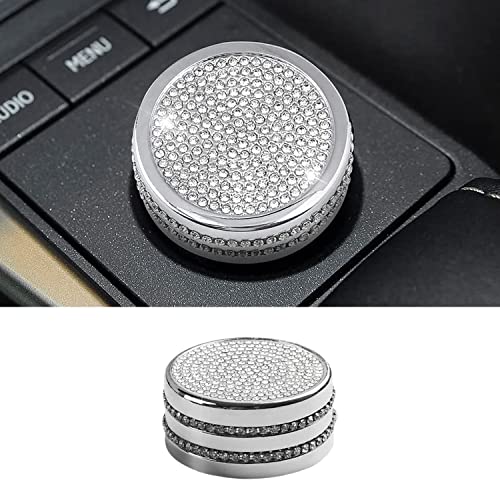 CUCHIYUN Bling Center Console Multimedia Knob Button Covers Parts Car Interior Accessories Compatible with Lexus RX NX ES Accessories - Image 1