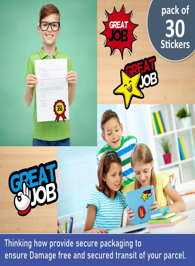 Thinking how ملصقات تقدير الأطفال من Thinking How Kids – ملصقات لامعة مقطوعة بدقة (عبوة من 30 ملصقًا) للمعلمين وأولياء الأمور - Image 5
