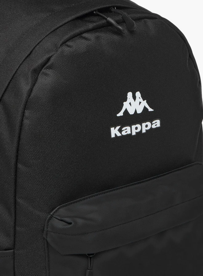 Kappa Logo Print School Backpack with Pencil Pouch - 46x38x15 cm