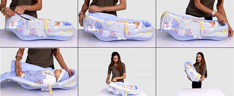 HOOPA 2-in-1 Quilt Covered Pillow (Blue Bunny) | Feeding Pillow | Nursing Pillow | Breastfeeding Pillow | Baby Pillow - Image 5