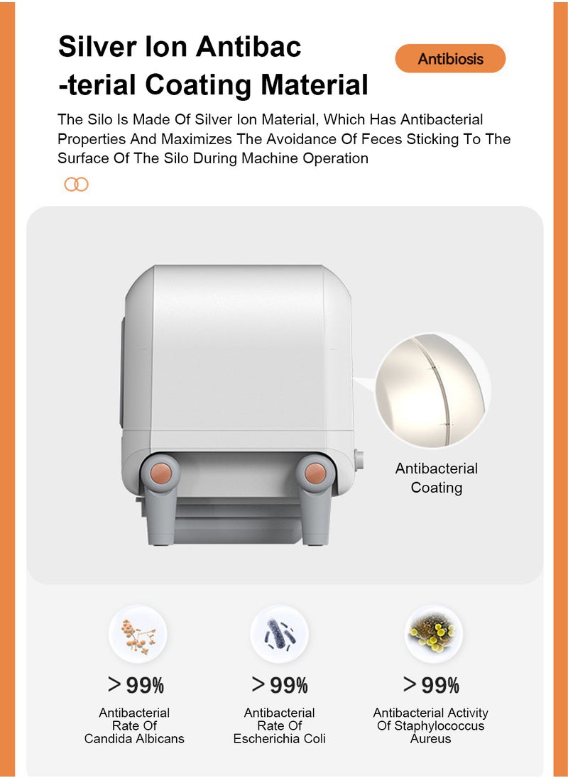 Kidle - Wifi Automatic Cat Litter Box Extra Large Automatic Cat Litter Box with APP Control Self Cleaning Cat Litter Box Smart Large Litter Box for Multiple Cat Prevent leakage Odor Smart Health Monitor - Image 1